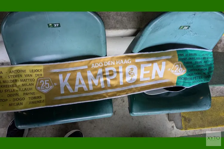 Kampioen ADO Den Haag ontvangt schaal en trakteert op doelpuntenregen